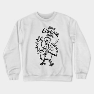 Heavy Metal Band Guitarist Chicken Guitar Playing Chick Gift Crewneck Sweatshirt